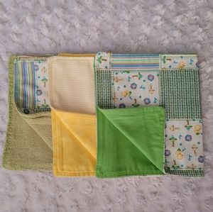 3 handmade burp cloths